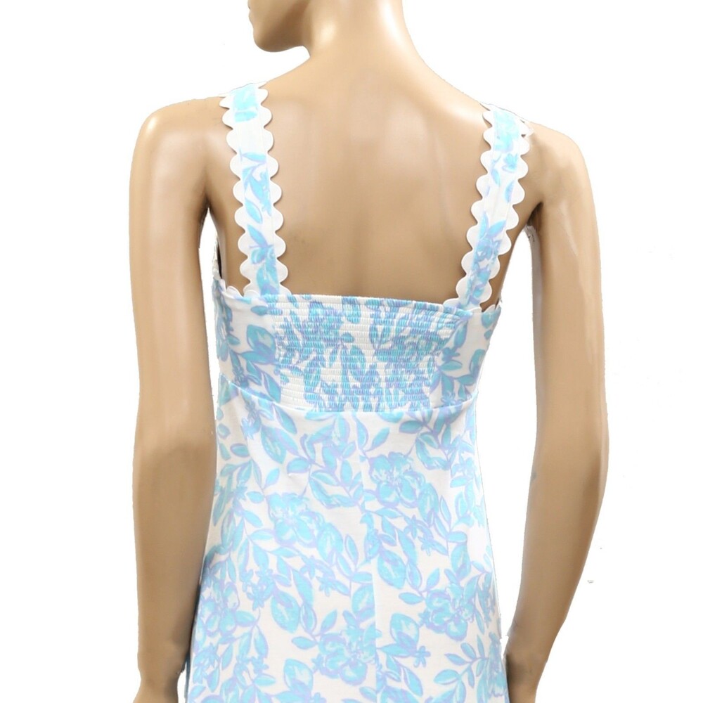 Lilly Pulitzer Dwyer Floral Printed Resort Midi Dress Smocked Cotton XS 287901 - Picture 7 of 7